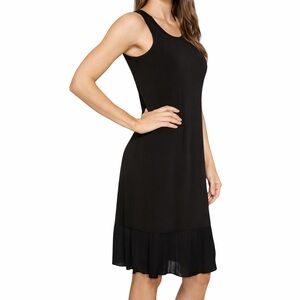 Michael Michael Kors Womens Black Sleeveless Pleated Hem Medi Dress M QU08F8F3TW